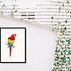  Watercolor Rainbow Parrot, Pictures, Rostov-on-Don,  Фото №1