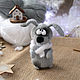 Dog Bobik grey. Stuffed Toys. fesartdecor (fesartdecor). Online shopping on My Livemaster.  Фото №2
