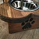 Подставка под миски. Подставки для мисок. Wood_dd. Ярмарка Мастеров.  Фото №4