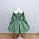 Платье " Moncher" принт веточки на зелени. Платье. Little___dress. Ярмарка Мастеров.  Фото №5
