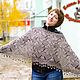 Вязаное пончо крючком  "Еlegance". Пелерины. Елена Кузьмина (Magiyapryagi). Ярмарка Мастеров.  Фото №6