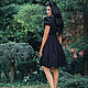 Elegant black dress with hand embroidery 'Mystery'. Dresses. KVITKA. Online shopping on My Livemaster.  Фото №2