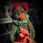 Куклы и игрушки handmade. Livemaster - original item Teddy monkey: Monica. Handmade.