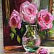 Заказать Картина маслом Розовые розы. FLOWER_ART. Ярмарка Мастеров. . Картины Фото №3