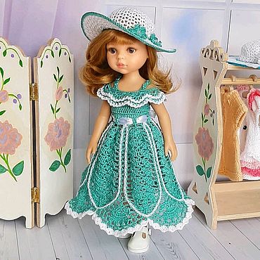 Вяжем платье для куклы Паола Рейна