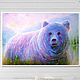 Bear Painting ORIGINAL OIL PAINTING on Canvas, Montana Animal Painting, Pictures, Petrozavodsk,  Фото №1
