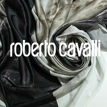 Материалы для творчества ручной работы. Ярмарка Мастеров - ручная работа ROBERTO CAVALLI, вискозный сатин с градиентным купоном, ИТАЛИЯ. Handmade.