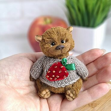 Куклы и игрушки ручной работы. Ярмарка Мастеров - ручная работа Мишка Тедди миниатюрный (карманный). Miniature bear. Handmade.