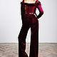 Burgundy evening jumpsuit. Jumpsuits & Rompers. Evening designer dresses GoldDress. Online shopping on My Livemaster.  Фото №2