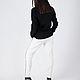 White winter skinny trousers, elegant leggings - PA0584NE. Pants. EUG fashion. My Livemaster. Фото №4