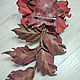 Rose leather flower - Dorothy brooch. Brooches. LIUDMILA SKRYDLOVA (flower glade). My Livemaster. Фото №6
