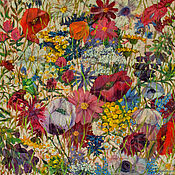 Картины и панно handmade. Livemaster - original item Picture: In the garden. Flowers and herbs. Handmade.