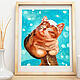 Order Oil painting cat funny cat. Yulia Berseneva ColoredCatsArt. Livemaster. . Pictures Фото №3