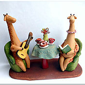 Куклы и игрушки handmade. Livemaster - original item If the giraffes were drinking tea.... Handmade.