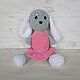 A soft bunny in a pink dress, Stuffed Toys, Moscow,  Фото №1