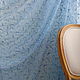 Органза шторная с шитьем по всей длине голубого цвета. Вышивка. Ткани. Ткани на десерт (Шторы и ткани). Интернет-магазин Ярмарка Мастеров.  Фото №2