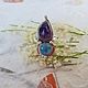 Заказать Кольцо с ларимаром и чароитом. Karma-jewelry. Ярмарка Мастеров. . Кольца Фото №3