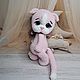  котик, розовая кошка. Мягкие игрушки. Toys-by-panda. Ярмарка Мастеров.  Фото №12