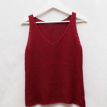 Одежда ручной работы. Ярмарка Мастеров - ручная работа Вязаный топ. Handmade.