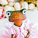 ❤❤❤ Лягушка принцесса, жаба, подарок на день рождения любимой девушке. Куклы и пупсы. ❤❤❤КУКЛЫ❤БРОШИ❤ИГРУШКИ❤ Марина Эберт. Интернет-магазин Ярмарка Мастеров.  Фото №2