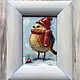 Oil painting 'Bird in a cap', framed. Pictures. Zhanne Shepetova. Online shopping on My Livemaster.  Фото №2