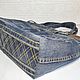 Сумка-тоут: классика из джинсы. Классическая сумка. Jeans bags by Anna. Ярмарка Мастеров.  Фото №7