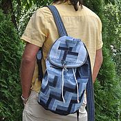 Сумки и аксессуары handmade. Livemaster - original item Backpack denim the southern cross. Handmade.