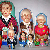 Русский стиль handmade. Livemaster - original item Custom nesting doll, Portrait family matryoshka 12 pieces. Handmade.