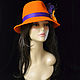 Fedora ' Orange'. Hats1. Novozhilova Hats. My Livemaster. Фото №4