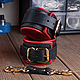 BDSM handcuffs CLASSIC BLACK-n-RED. Subculture Attributes. Dogma Leather Goods. My Livemaster. Фото №4