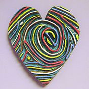 Для дома и интерьера handmade. Livemaster - original item Sculpture Wall Heart, Rainbow Heart.. Handmade.