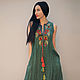 Unique linen dress 'Mexico' with the author's embroidery, Sundresses, Vinnitsa,  Фото №1