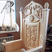 Для дома и интерьера handmade. Livemaster - original item Chair throne from the array in folk style 