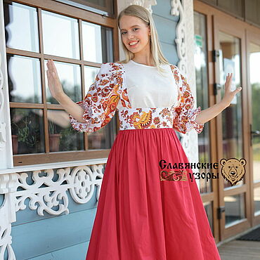Одежда ручной работы. Ярмарка Мастеров - ручная работа Сарафан Жар-птица. Handmade.