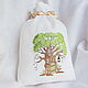 Order Pouch with embroidered 'Fairy oak'. Shpulkin dom. Livemaster. . Baptismal pouch Фото №3