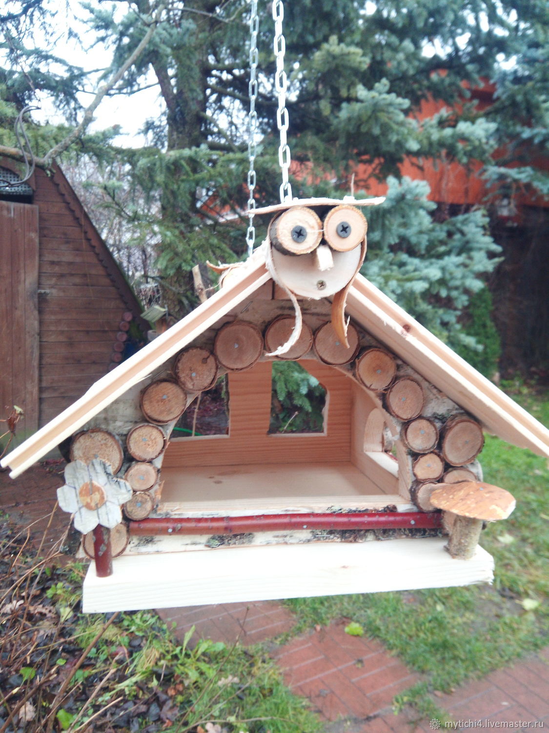 Кормушка Для Птиц Из Дерева Фото