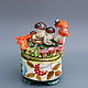 Porcelain casket with decor 'lesnaya polyana'. Box. Mila. Online shopping on My Livemaster.  Фото №2