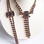 Винтаж handmade. Livemaster - original item Vintage Set Necklace and Bracelet Yablonex Czechoslovakia. Handmade.