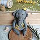 Order Mini elephant Flo (color- dark grey) handmade toy. Olga Safonova. Livemaster. . Teddy Toys Фото №3