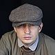 Кепка перевертыш. Кепка flat cap ГРОМ. Реглан бежевый и синий А24-05. Кепки. MoroshkaHats Головные уборы. Интернет-магазин Ярмарка Мастеров.  Фото №2