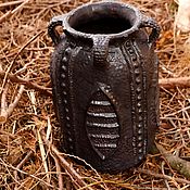 Для дома и интерьера handmade. Livemaster - original item Vase black. Mysterious.. Handmade.