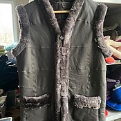 Одежда handmade. Livemaster - original item Women`s leather vest made of sheepskin. Handmade.