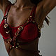 Arnés de cuero para mujer 'Provocation', arnés de cuero. Harness for role-playing games. goldbergatelier. Интернет-магазин Ярмарка Мастеров.  Фото №2