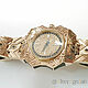 Gold watch 'Dzes' with inlaid diamonds and wood, Watches, Moscow,  Фото №1