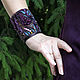 Cuff bracelet with author's embroidery Meeting the dawn, Cuff bracelet, Chelyabinsk,  Фото №1