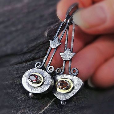  ручной работы. Ярмарка Мастеров - ручная работа Серьги с сапфирами. Handmade.
