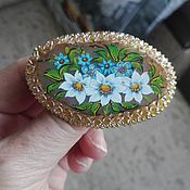 Украшения handmade. Livemaster - original item Brooch Flowers field embroidery with beads. Handmade.