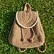 Рюкзак из джута. Рюкзаки. knopa.klepa.decor. Ярмарка Мастеров.  Фото №5