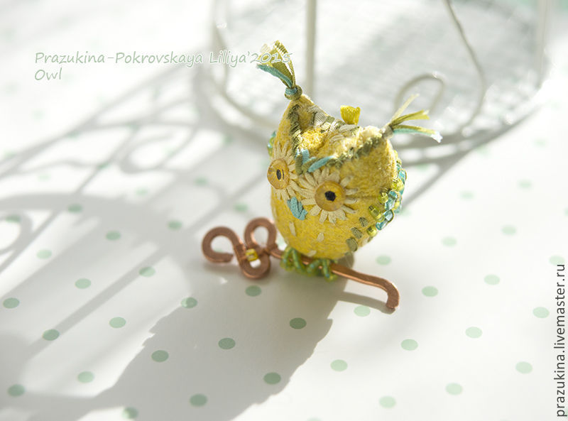 Miniature owl with a key of happiness, Miniature figurines, Sevastopol,  Фото №1