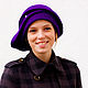 Hat Cloche 'violet'. Hats1. adis. My Livemaster. Фото №6